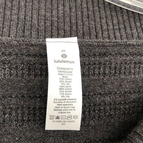 LULULEMON Forward Flow Poncho Gray One Size - Picture 7 of 10